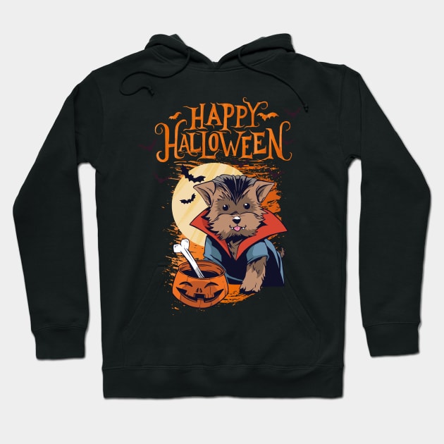 Halloween Happy Halloween Funny Dog Costume Hoodie by Pummli